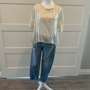 Forte Forte Sheer Gold oversized tshirt blouse